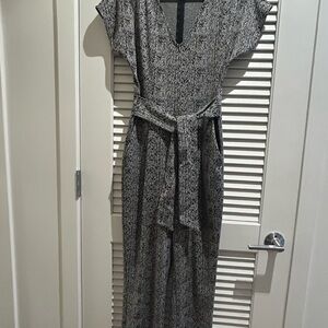 Black and White Patterned Jumpsuit